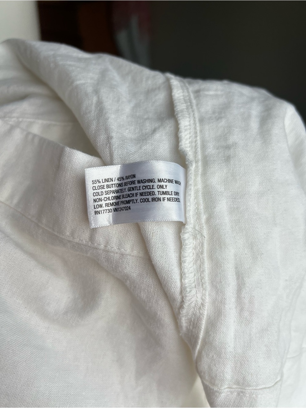 A New Day White Linen Midi Unlined Trench Coat Women . - Picture 10 of 11